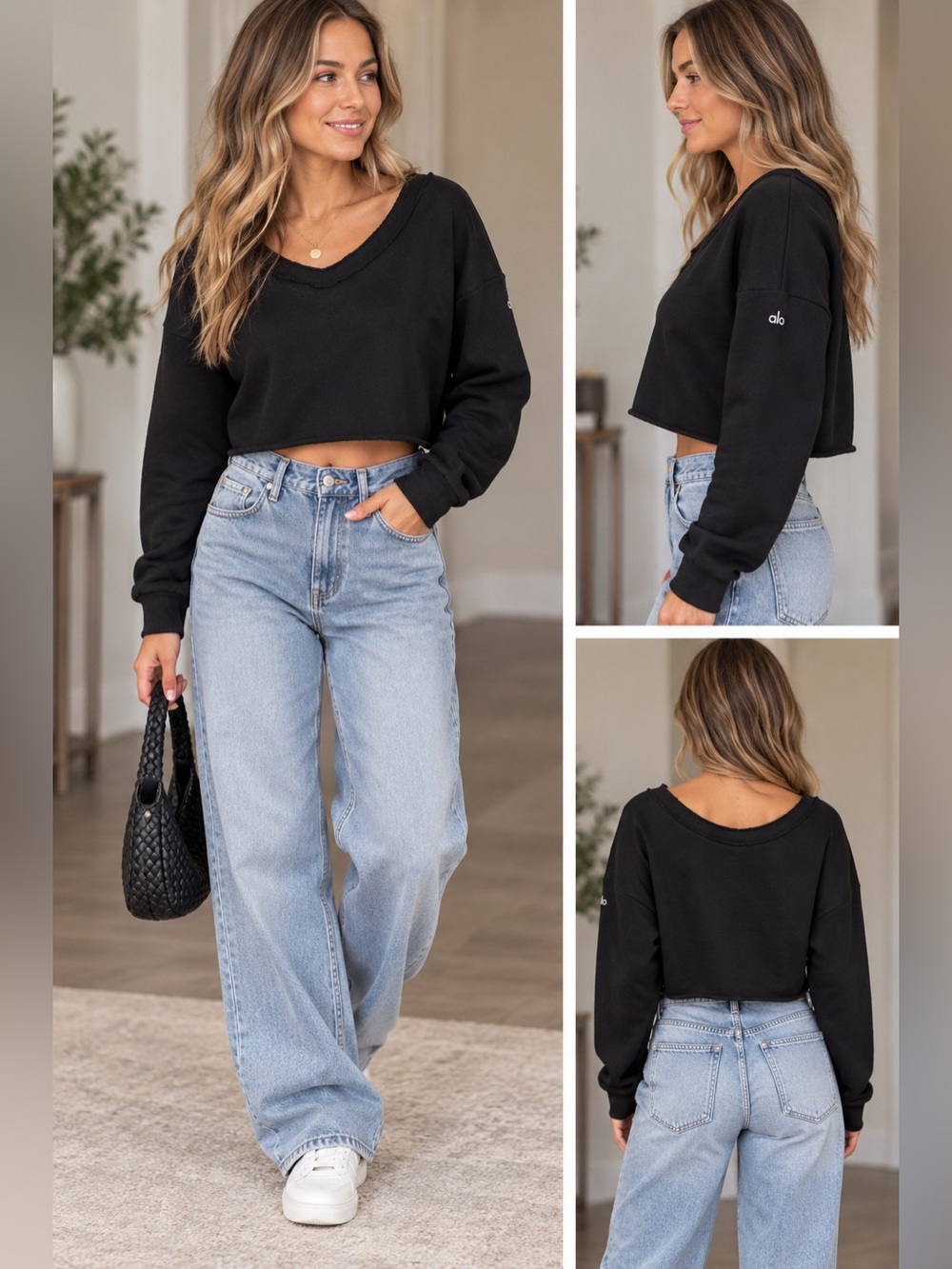 ALO YOGA Prima Off-the-Shoulder
Pullover Size Small